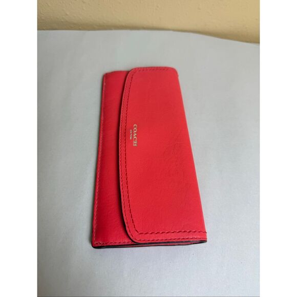 Coach New York Slim Leather Continental Wallet in Bright Pink - Picture 5 of 11